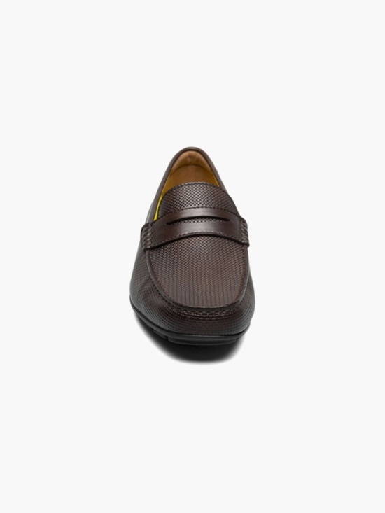 Mens Florsheim Motor Penny Driver Brown Leather, 13411-200 main image 5